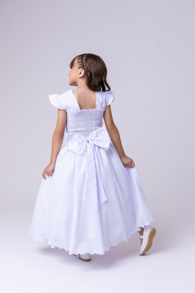 Vestido Ysa Kids Ariane Longo Branco (VESTYSAKIARILONBRA)
