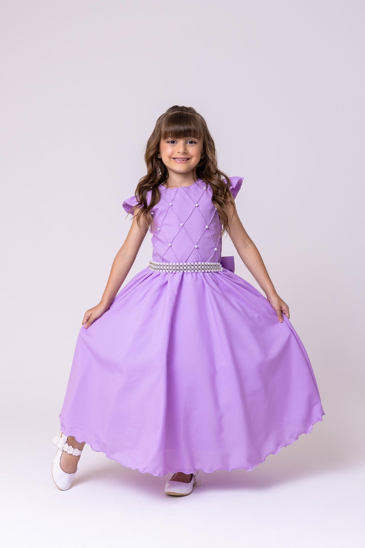Vestido Ysa Kids Ariane Longo Lilás (VESTYSAKIDARILOLIL)