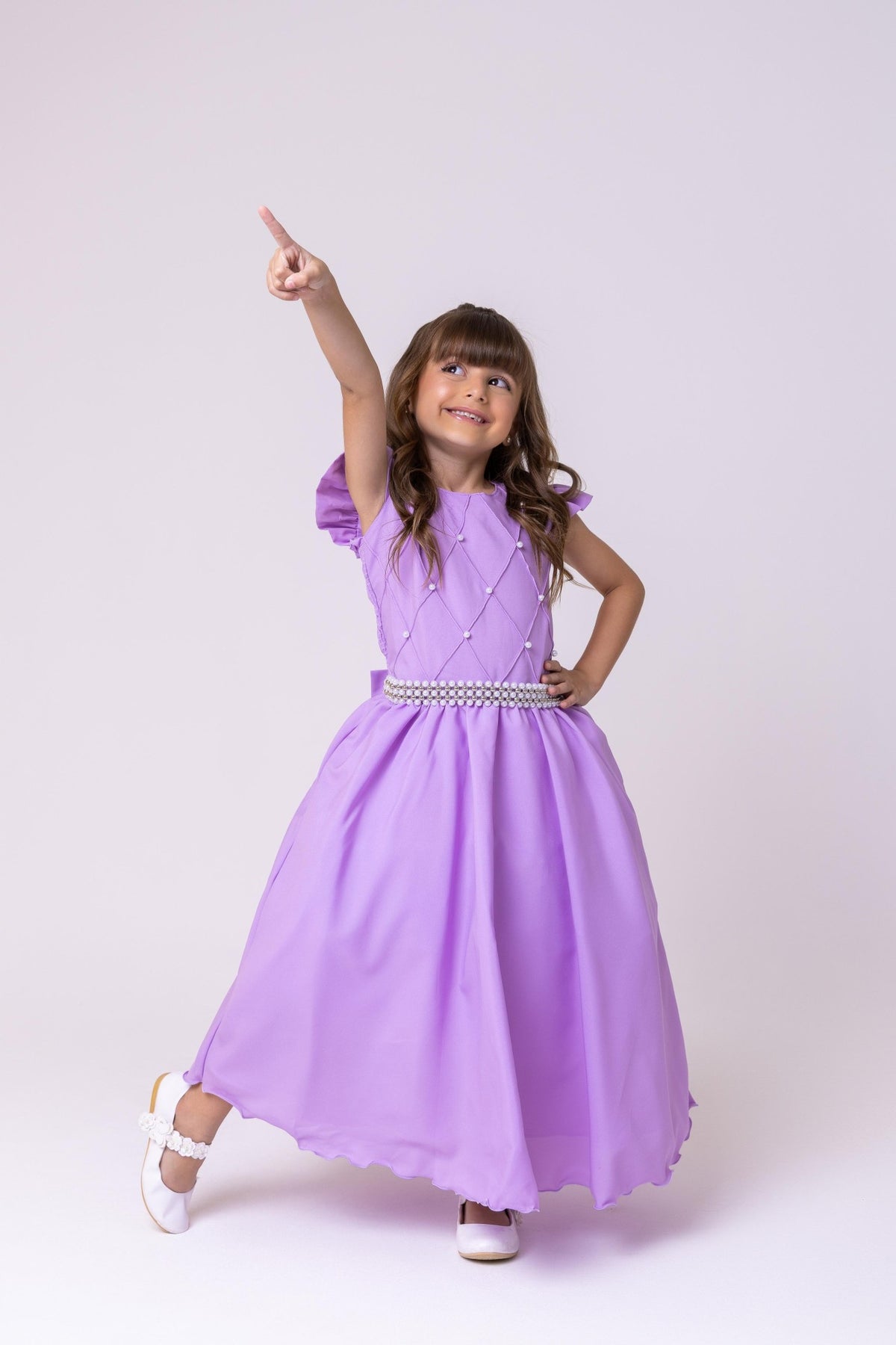 Vestido Ysa Kids Ariane Longo Lilás (VESTYSAKIDARILOLIL)
