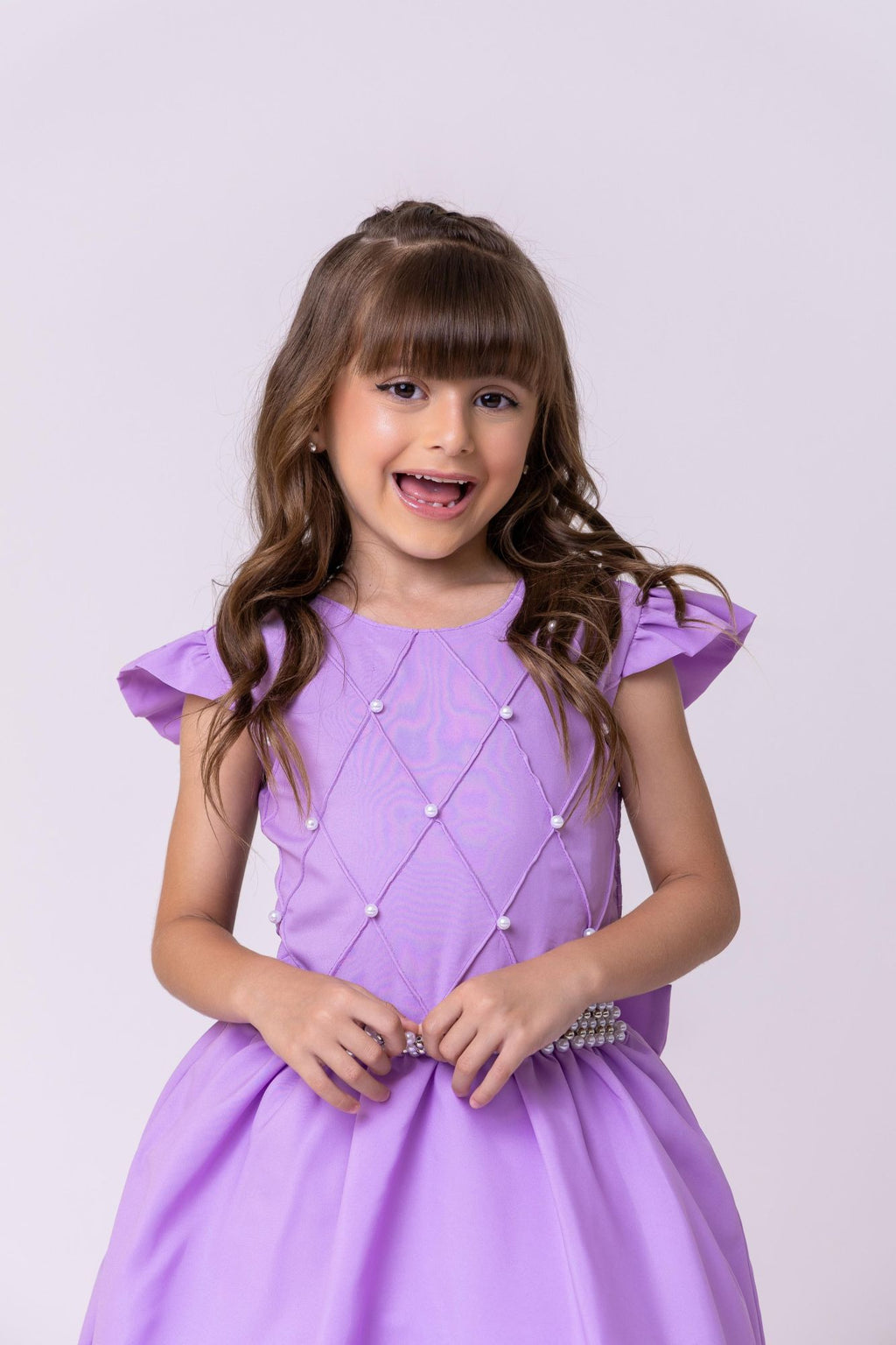 Vestido Ysa Kids Ariane Longo Lilás (VESTYSAKIDARILOLIL)
