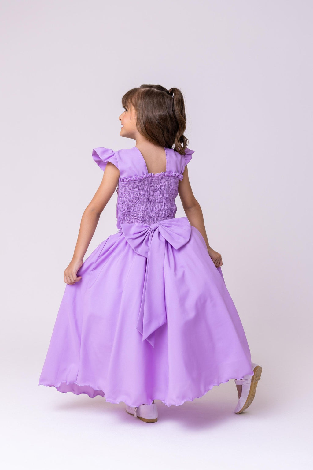 Vestido Ysa Kids Ariane Longo Lilás (VESTYSAKIDARILOLIL)
