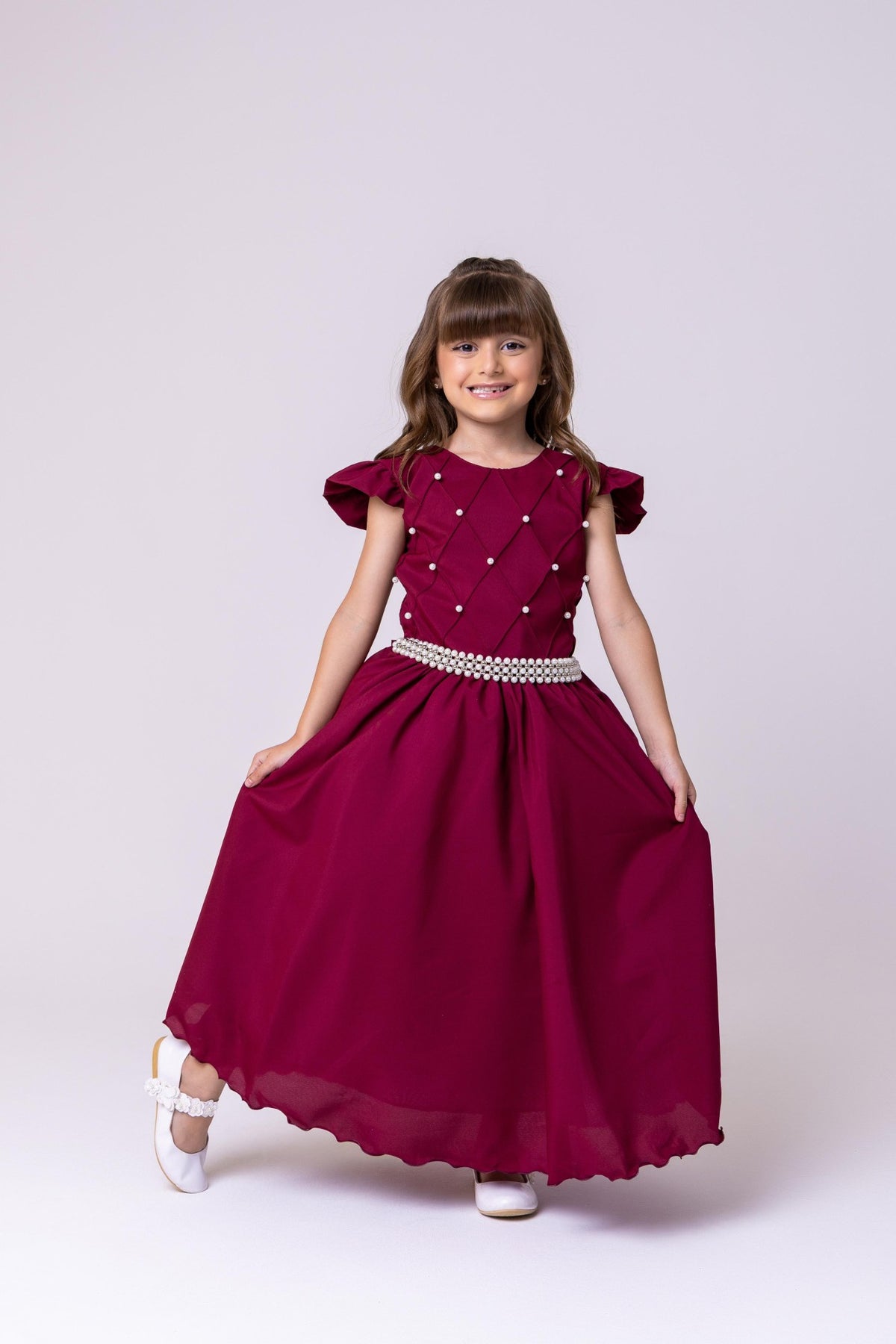 Vestido Ysa Kids Ariane Longo Marsala (VESTYSKDARNNGMSRL)