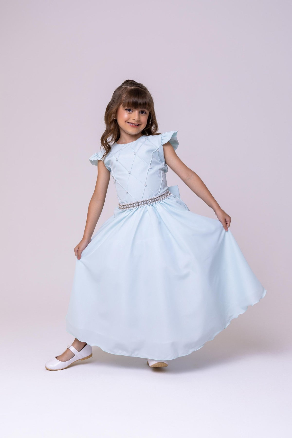 Vestido Ysa Kids Ariane Longo Verde Porto Fino (VESTYSKDSARNLNGVRD)