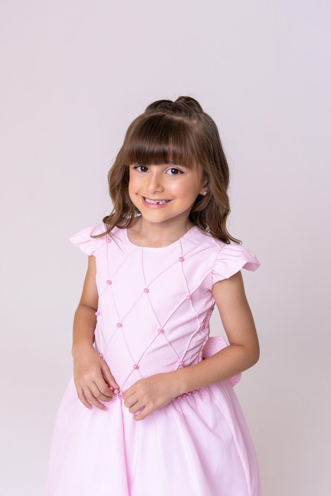 Vestido Ysa Kids Ariane Longo Rosa Bebe (VESTYSKIDARNLNGRSBB)