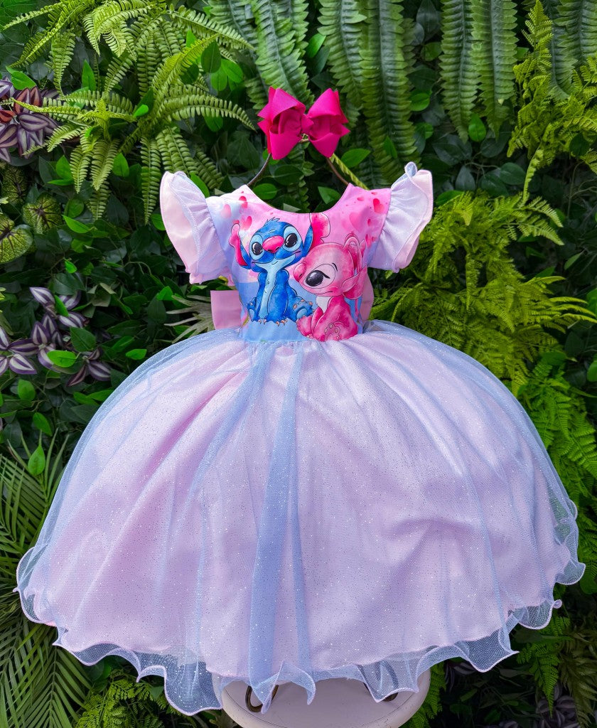 Vestido Tematicos Ysa Kids Lilo Stitch Rosa Bebe com Led (VESTTMTCYSKDSLLOSTCTRSSBBLD)
