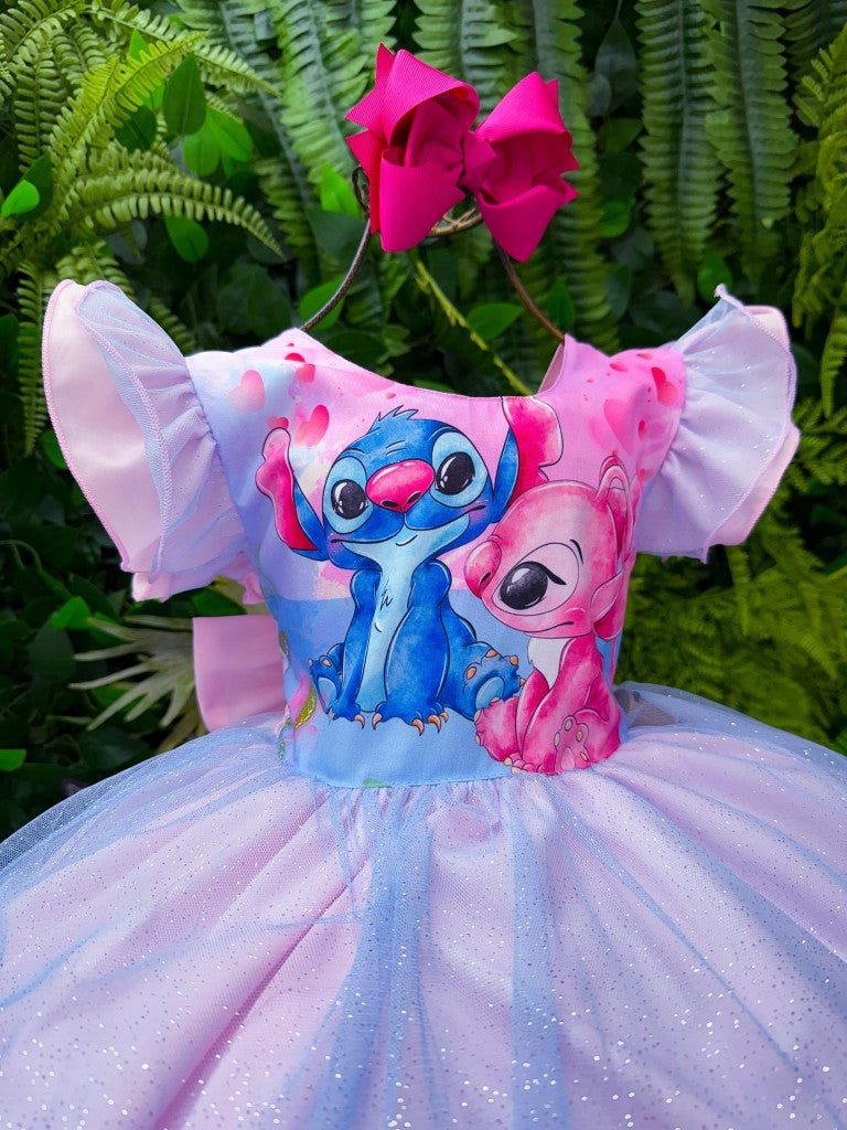 Vestido Tematicos Ysa Kids Lilo Stitch Rosa Bebe com Led (VESTTMTCYSKDSLLOSTCTRSSBBLD)