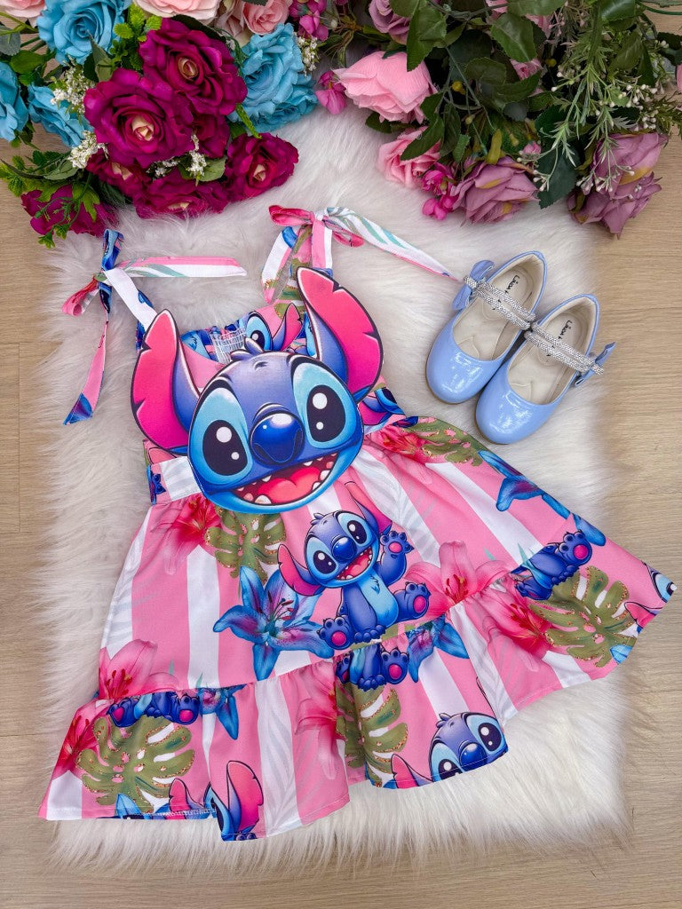 Vestido Temáticos Ysa Kids Stitch Rosa (VESTTMTCYSKDSTTRS)