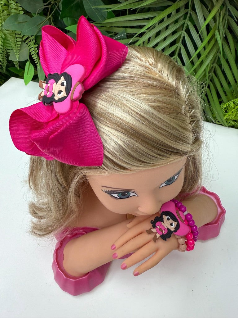 Laço Belli Tematico Ana Castela + Pulseira Pink (LCOBLLITMTCANCSTLPIK)