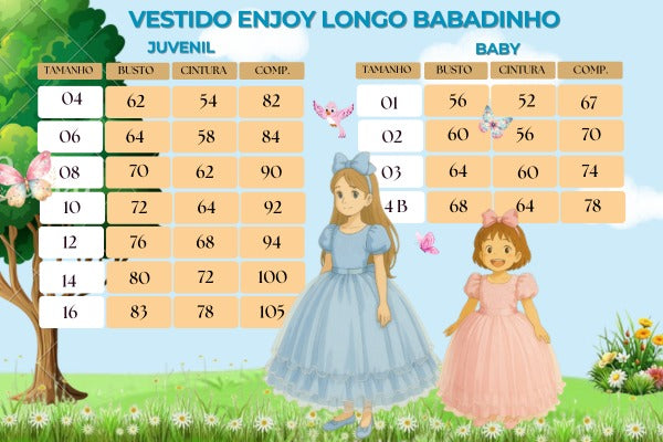 Vestido Enjoy Longo Branco Babadinho (VESTINFENJBRANC)