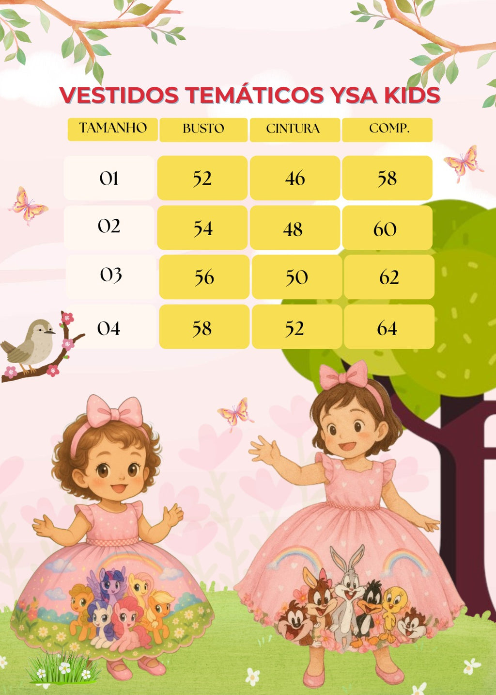 Vestido Ysa Kids Looney Tunes Baby Rosa (VESTYSKDLONYTNSBB)