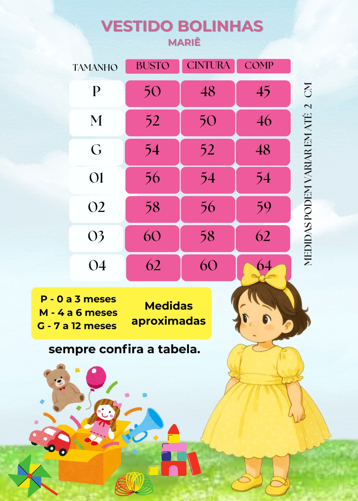 Vestido Marie Rosa Bebe Bolinhas (VESTMARIERSBBBLNHS)
