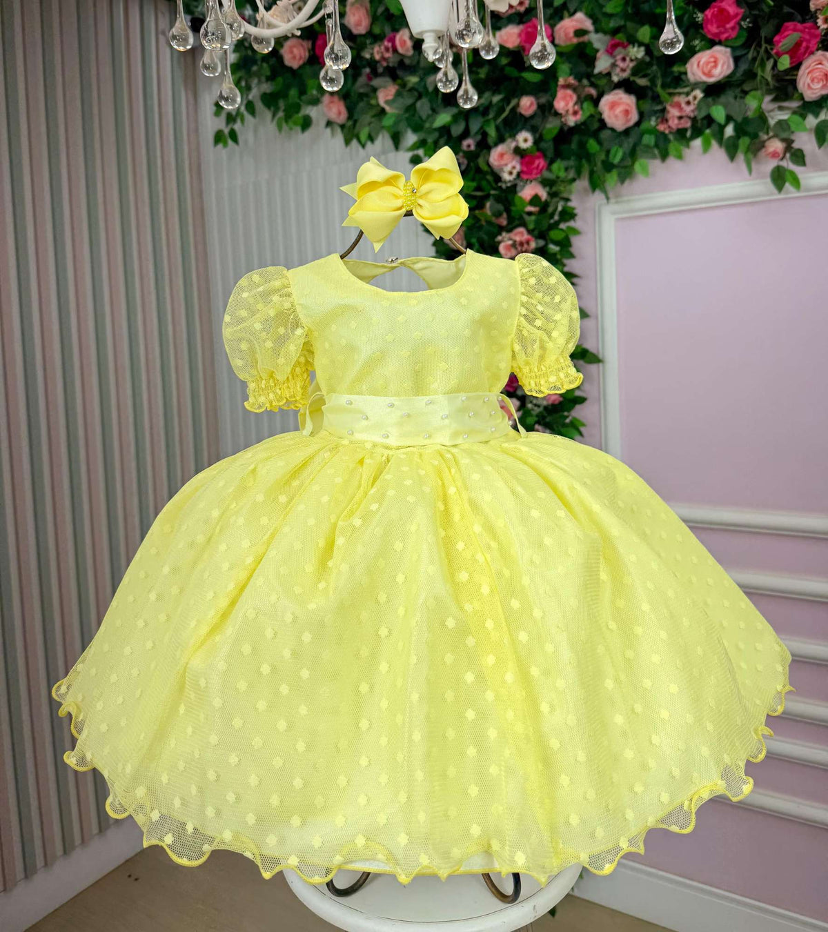 Vestido Marie Amarelo Bolinhas (VESTMARIEAMRLBLNHS)