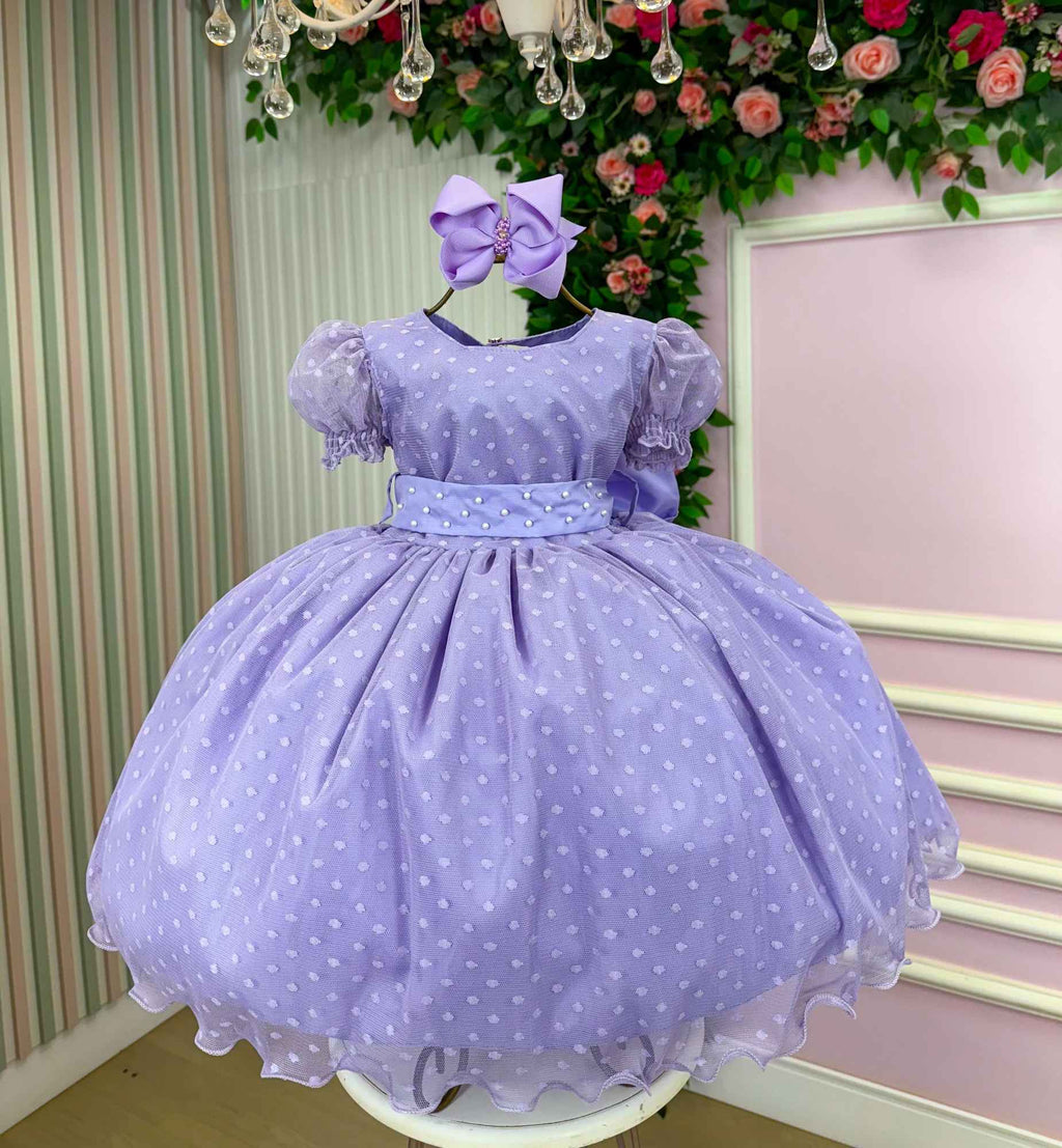Vestido Marie Lilás Bolinhas (VESTMRIELISBLNHSS)
