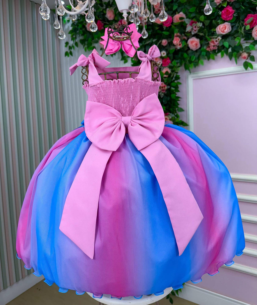 Vestido Tematico Luxo Stitch e Angel Rosa (VESTTMTCLXSTCHTEANGRS)