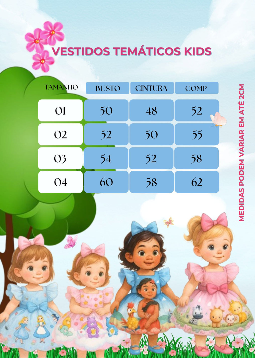 Vestido Temáticos Kids Ursinho Carinhosos (VESTURSNHCAR)