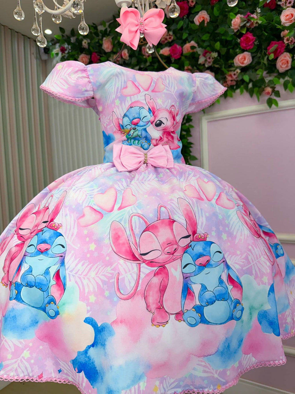 Vestido Tematico Luxo Stitch e Angel Modelo 2 (VESTTMCLXSTTANMD2)