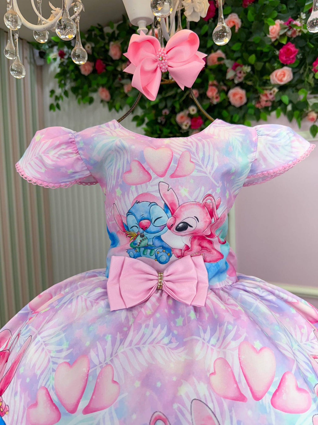 Vestido Tematico Luxo Stitch e Angel Modelo 2 (VESTTMCLXSTTANMD2)