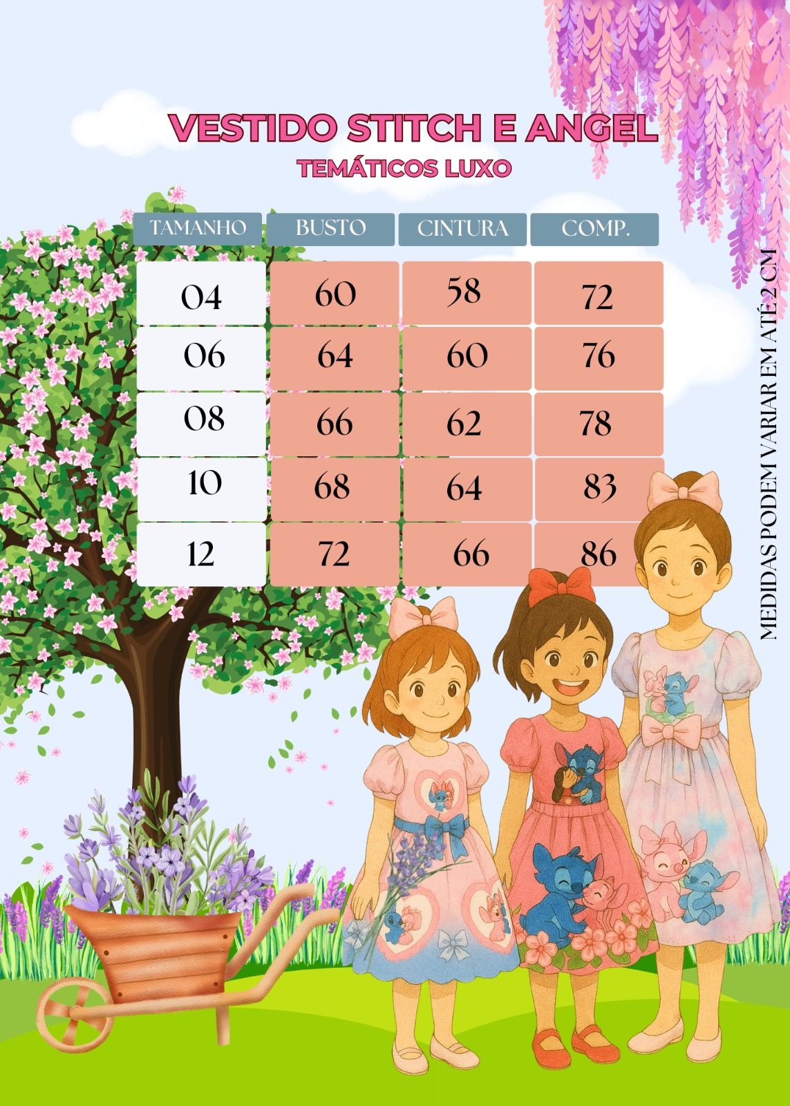Vestido Tematico Luxo Stitch e Angel Modelo 2 (VESTTMCLXSTTANMD2)