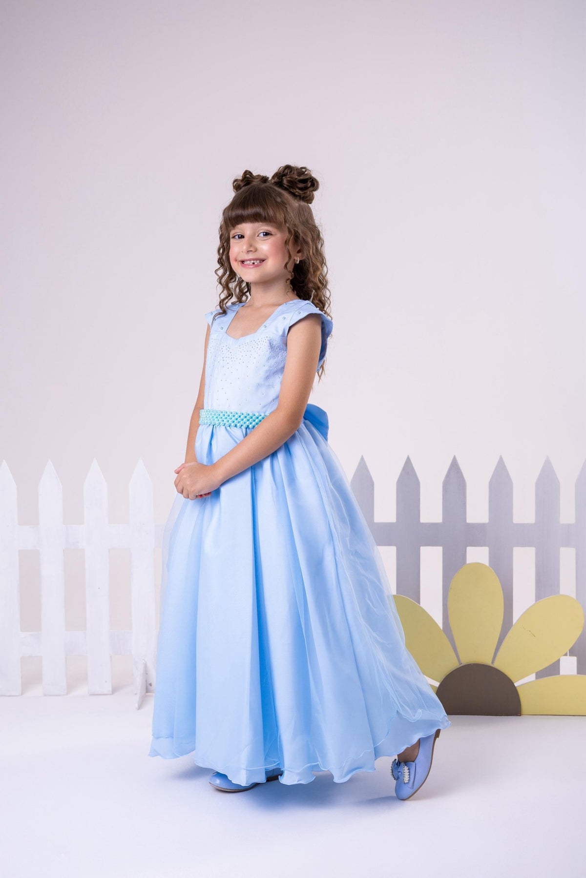 Vestido Giovanella/Giovanela Longo Valentina Azul Bebe (VESTGVNLNGVLTAZLBB)