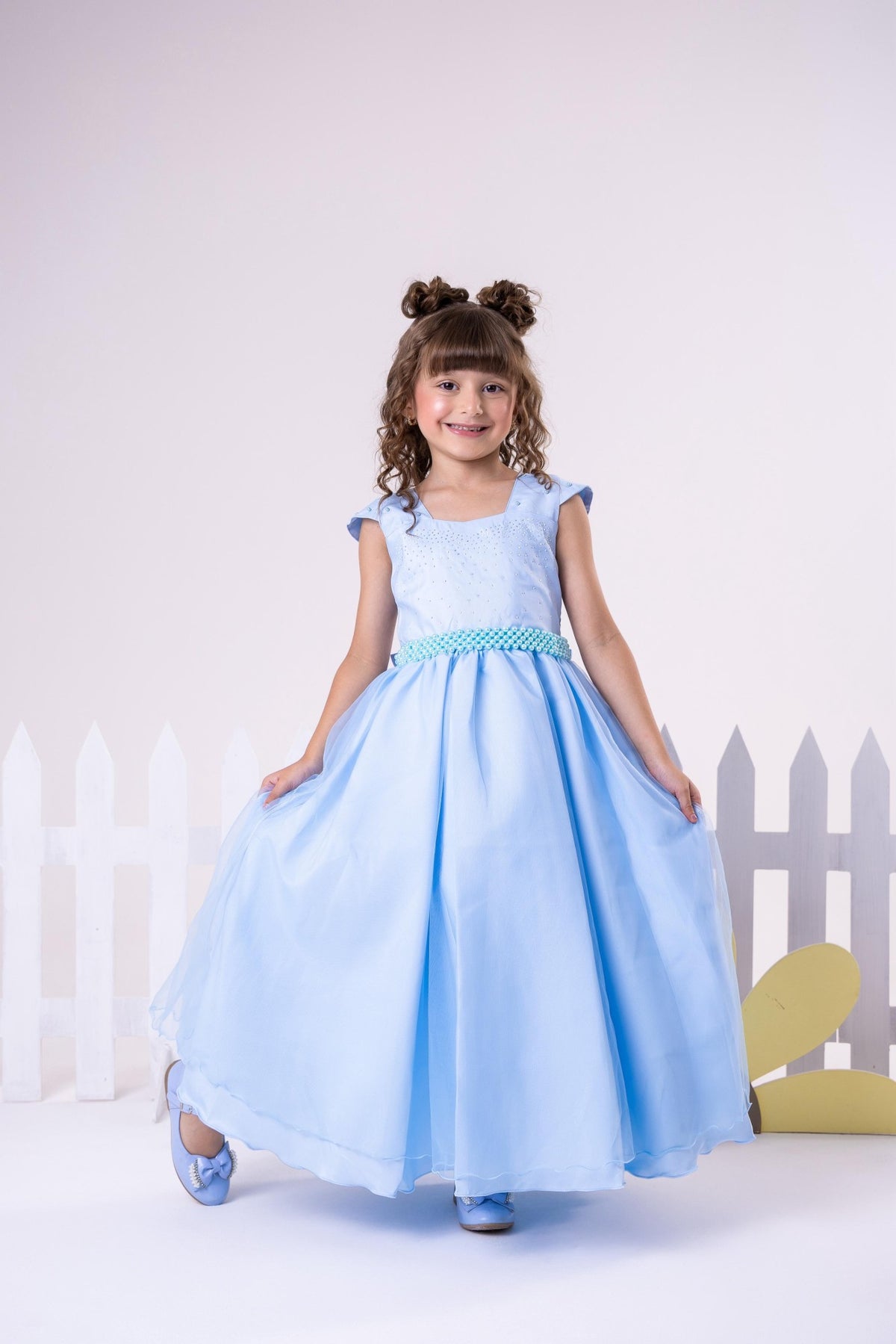Vestido Giovanella/Giovanela Longo Valentina Azul Bebe (VESTGVNLNGVLTAZLBB)