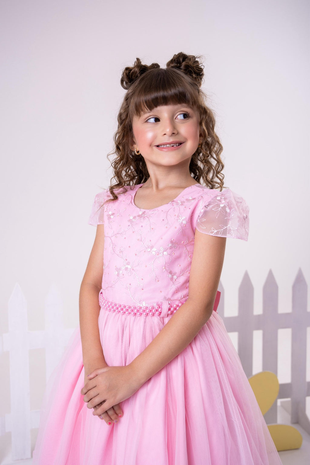 Vestido Infantil Menina Bonita Beatriz Rosa Bebe (VESTINFMNNBNTBRSBB)