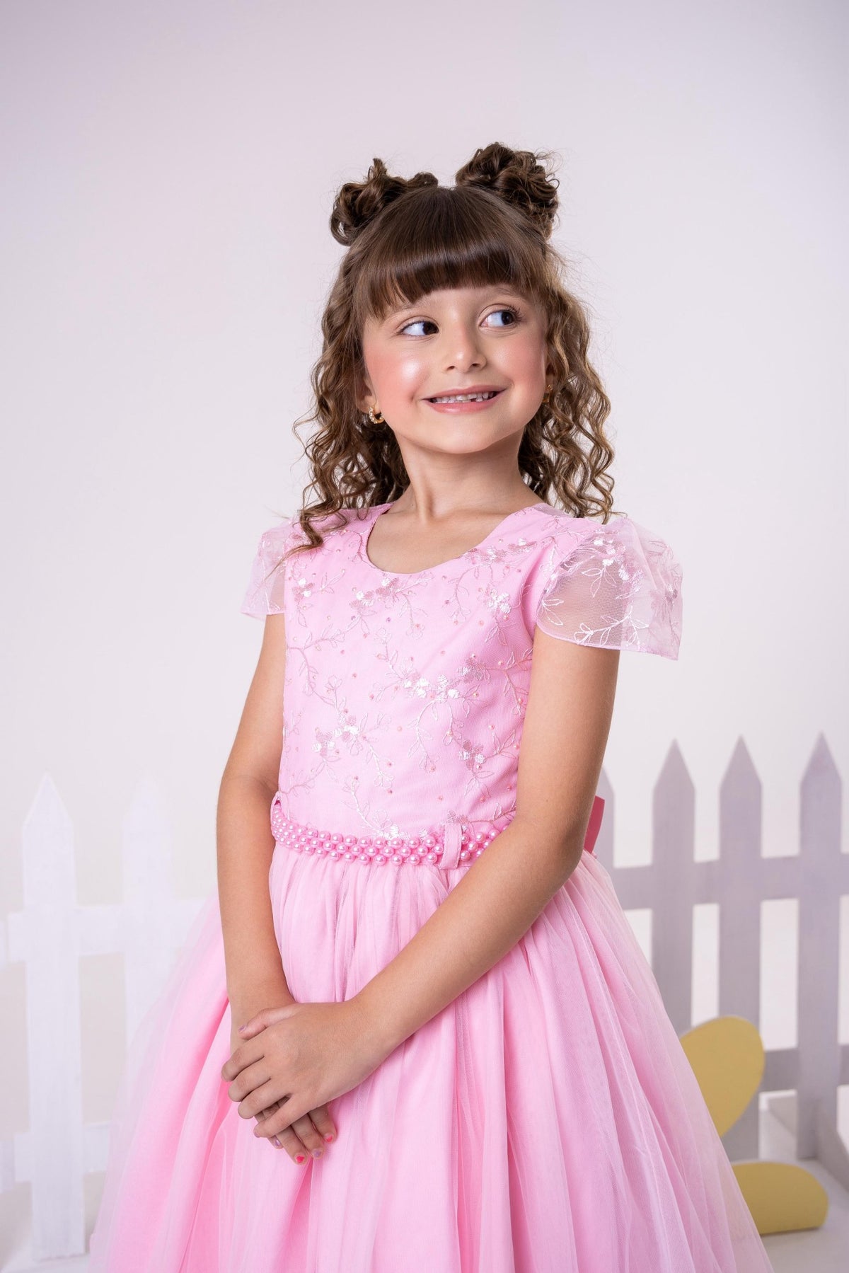 Vestido Infantil Menina Bonita Beatriz Rosa Bebe (VESTINFMNNBNTBRSBB)