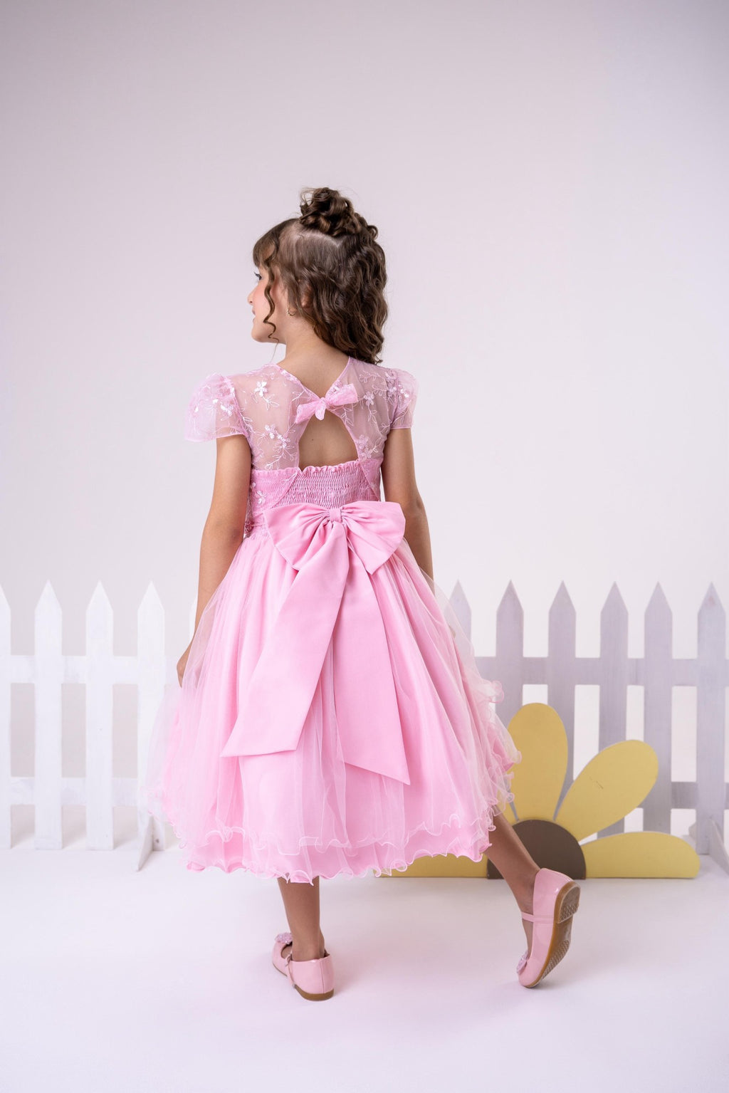 Vestido Infantil Menina Bonita Beatriz Rosa Bebe (VESTINFMNNBNTBRSBB)