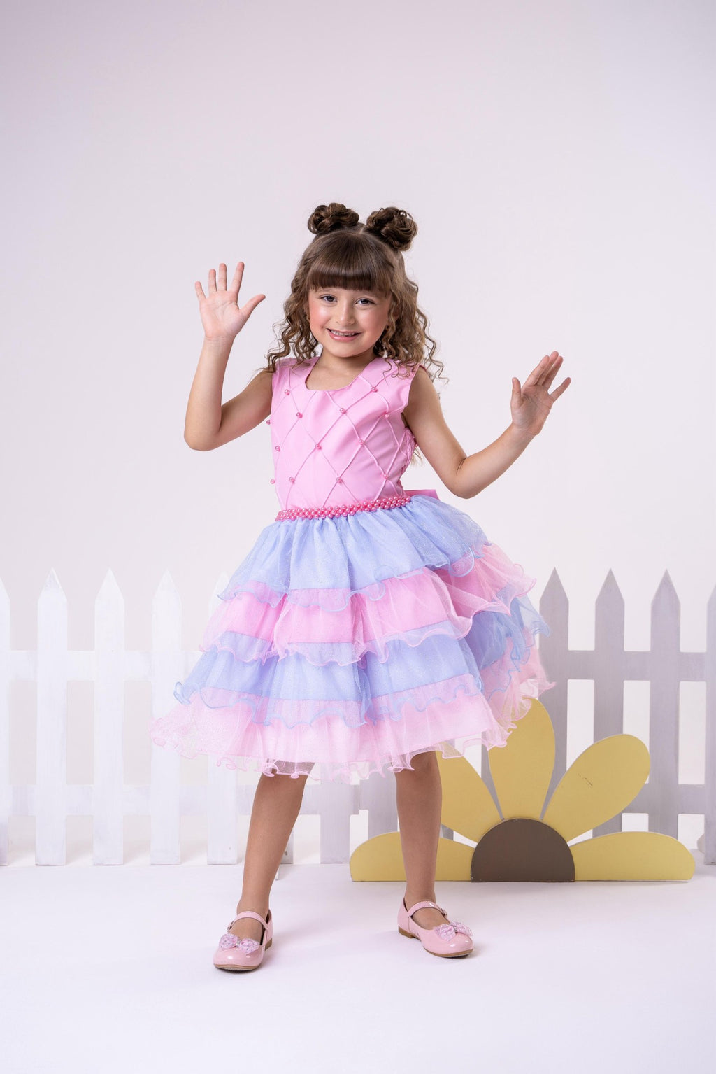 Vestido Ysa Kids Lauren Rosa - Colorido - Candy (VESTYSKLRRS)