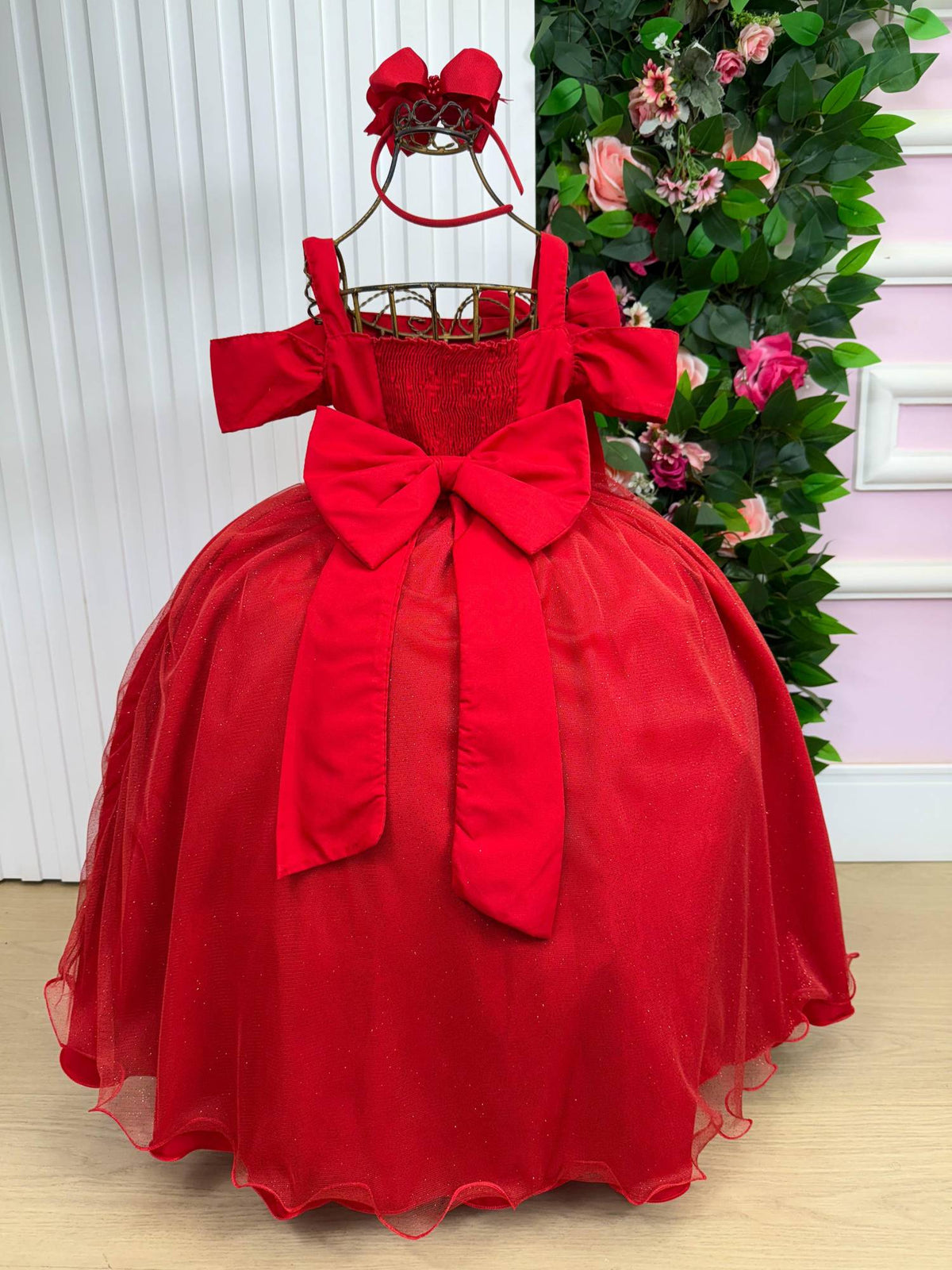 Vestido Banana Club Longo Doce Elegancia Vermelho