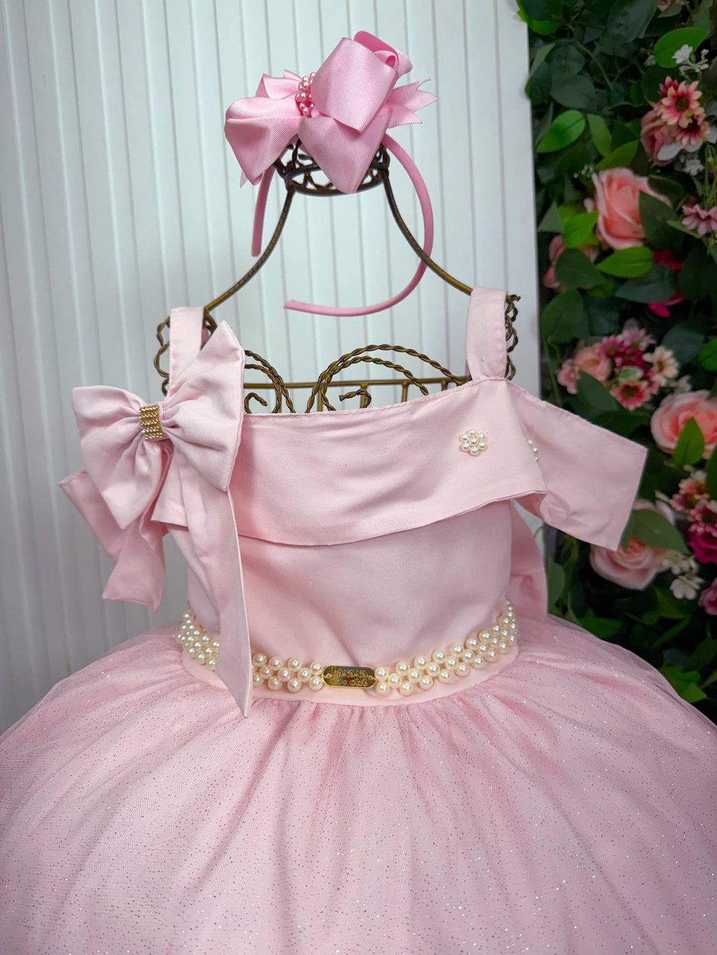 Vestido Banana Club Longo Doce Elegancia Rosa