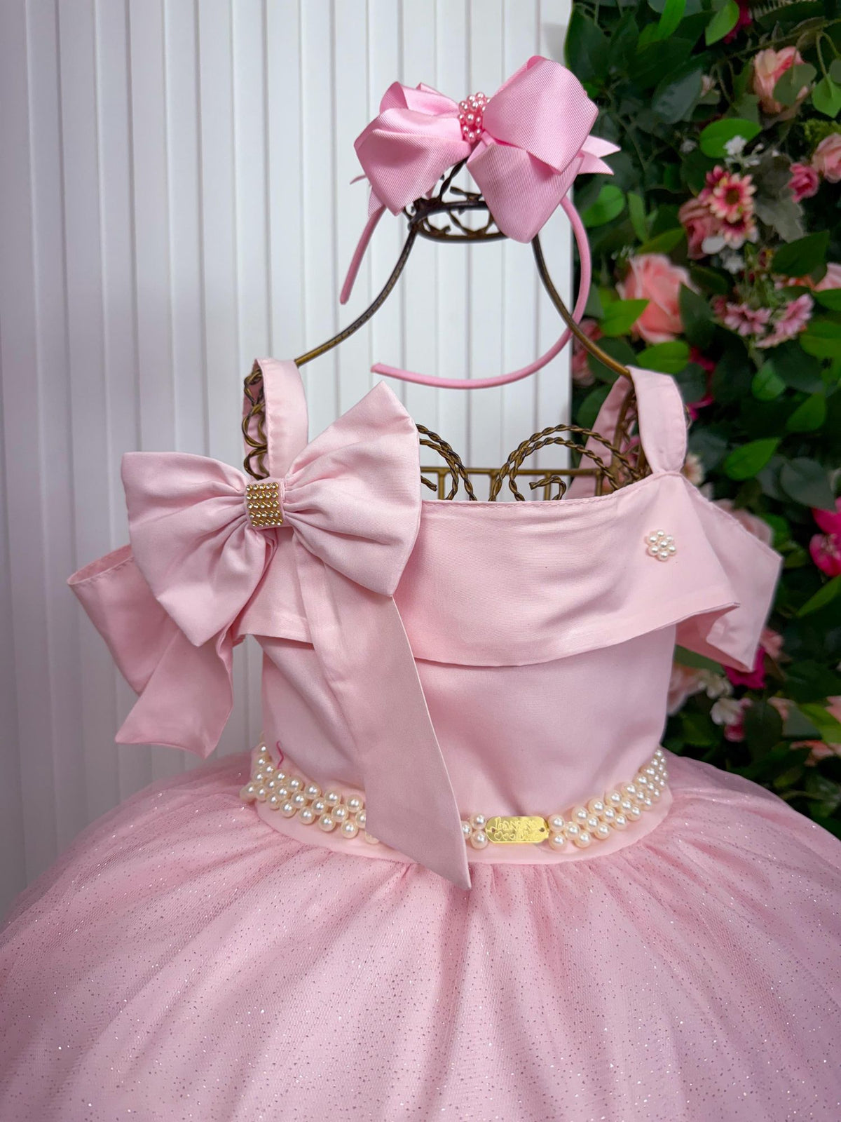 Vestido Banana Club Longo Doce Elegancia Rosa