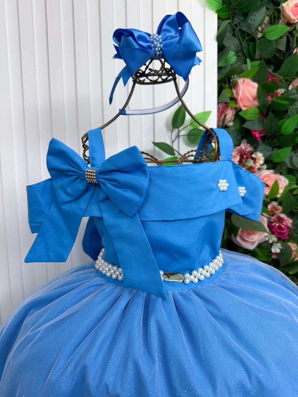 Vestido Banana Club Longo Doce Elegancia Azul Serenity
