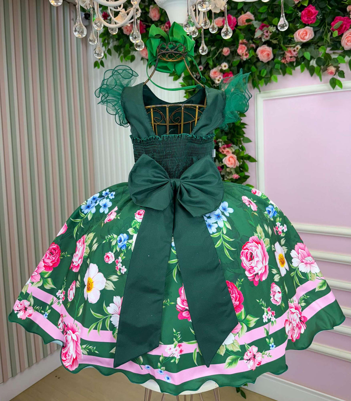 Vestido Marie Flor de Natal Verde (VESTMRIFLRDNTLVRD)