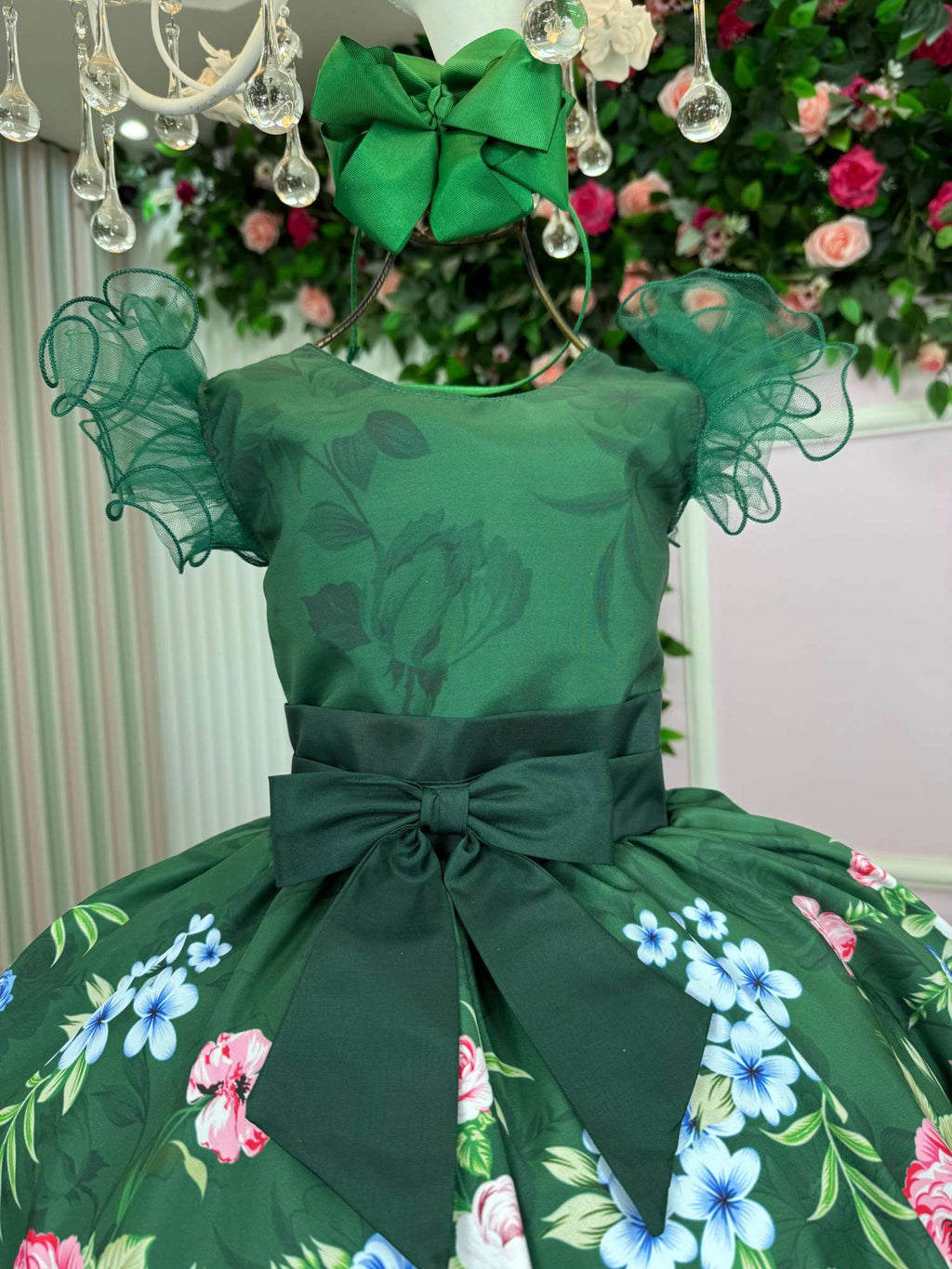 Vestido Marie Flor de Natal Verde (VESTMRIFLRDNTLVRD)