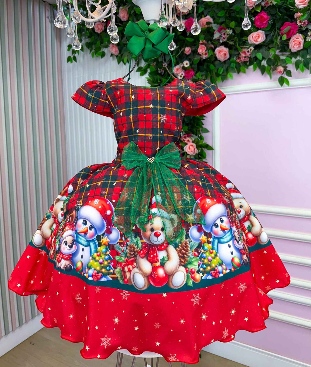 Vestido Marie Magia De Natal Vermelho (VESTMREDNTLVERM)