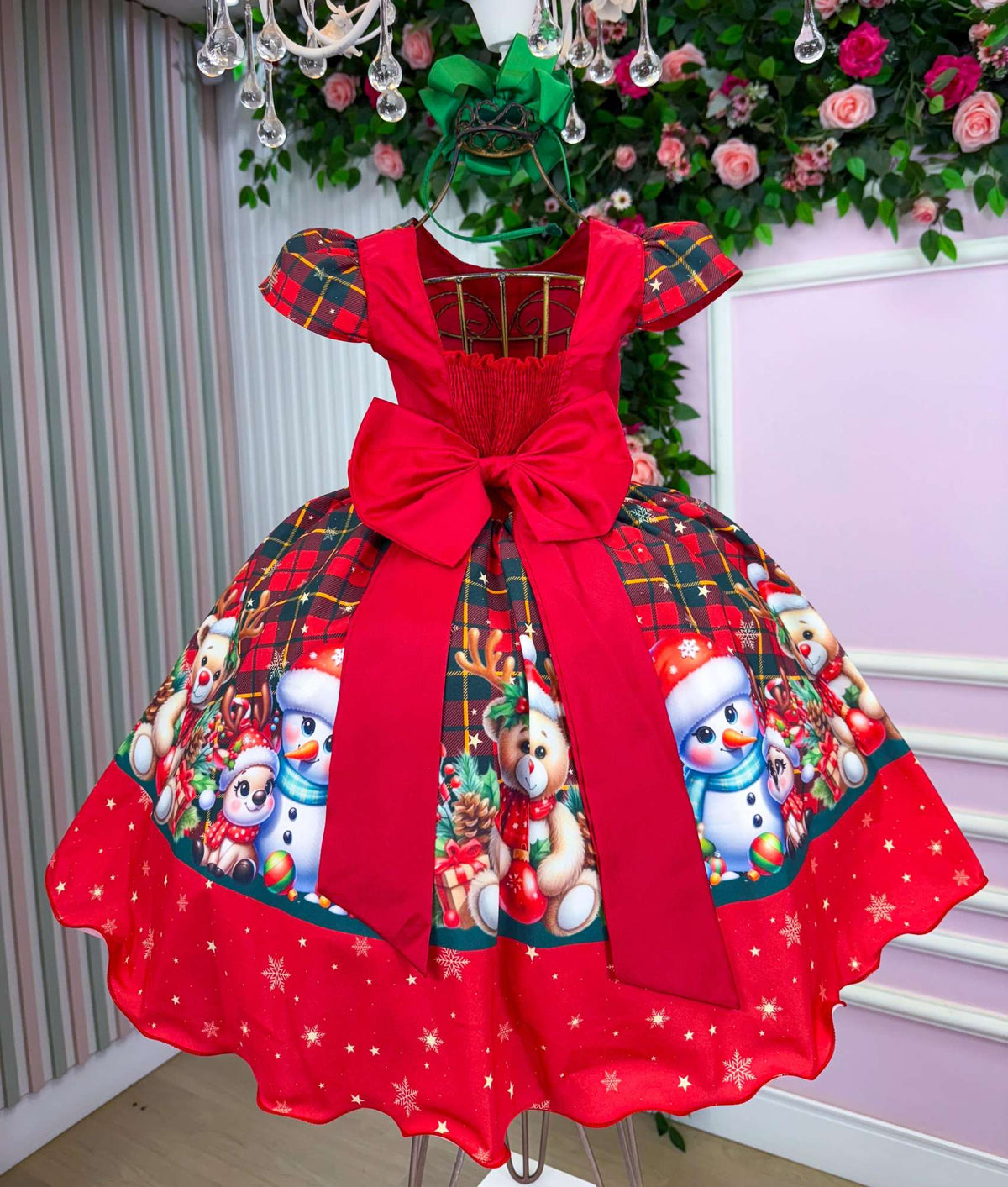 Vestido Marie Magia De Natal Vermelho (VESTMREDNTLVERM)