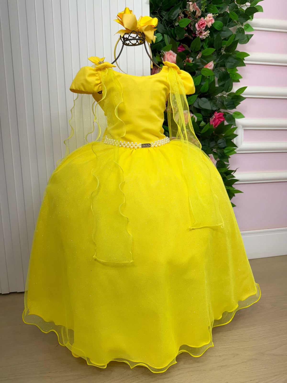 Vestido Banana Club Longo Diamante Amarelo (VESTBNNCLBLGDMAMRL)
