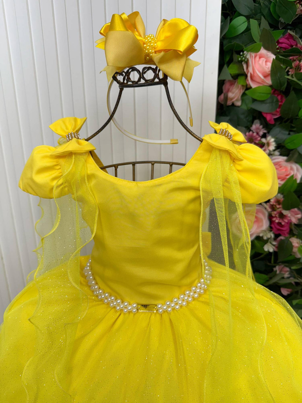 Vestido Banana Club Longo Diamante Amarelo (VESTBNNCLBLGDMAMRL)