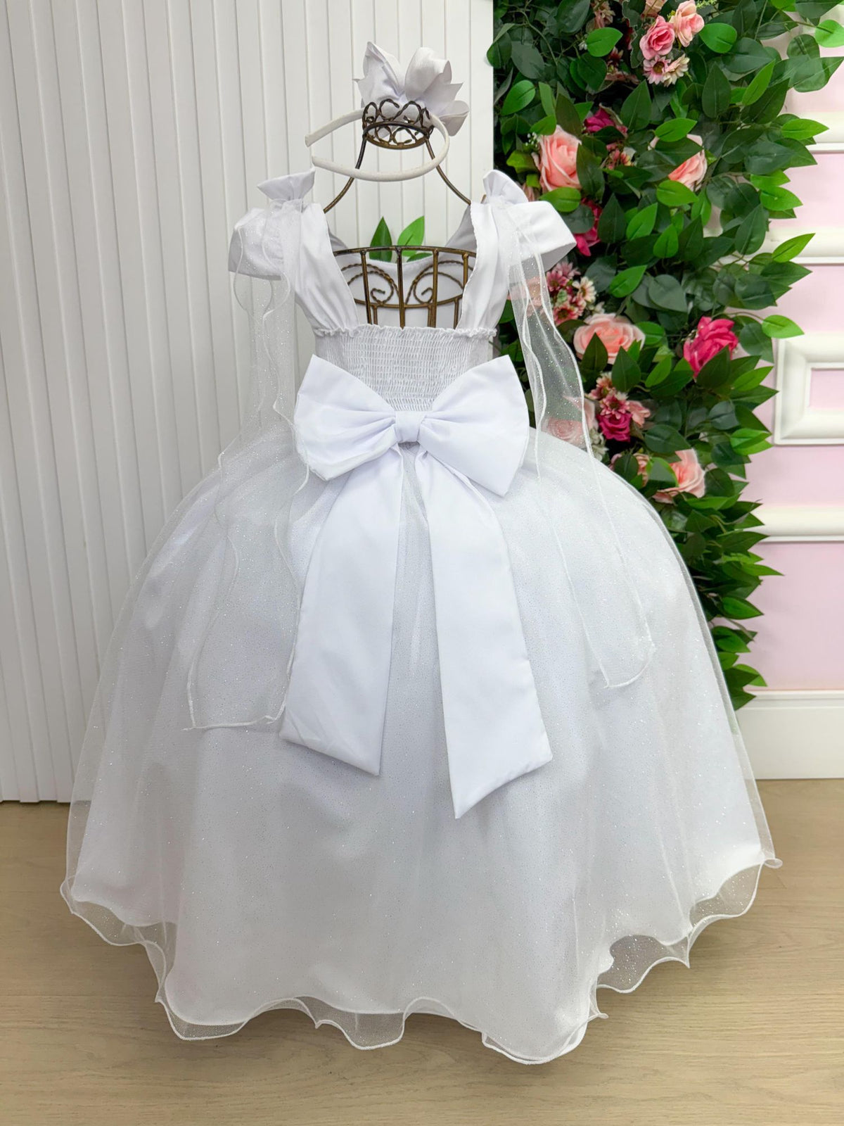 Vestido Banana Club Longo Diamante Branco (VESTBNANCBLNGDAMTBRN)