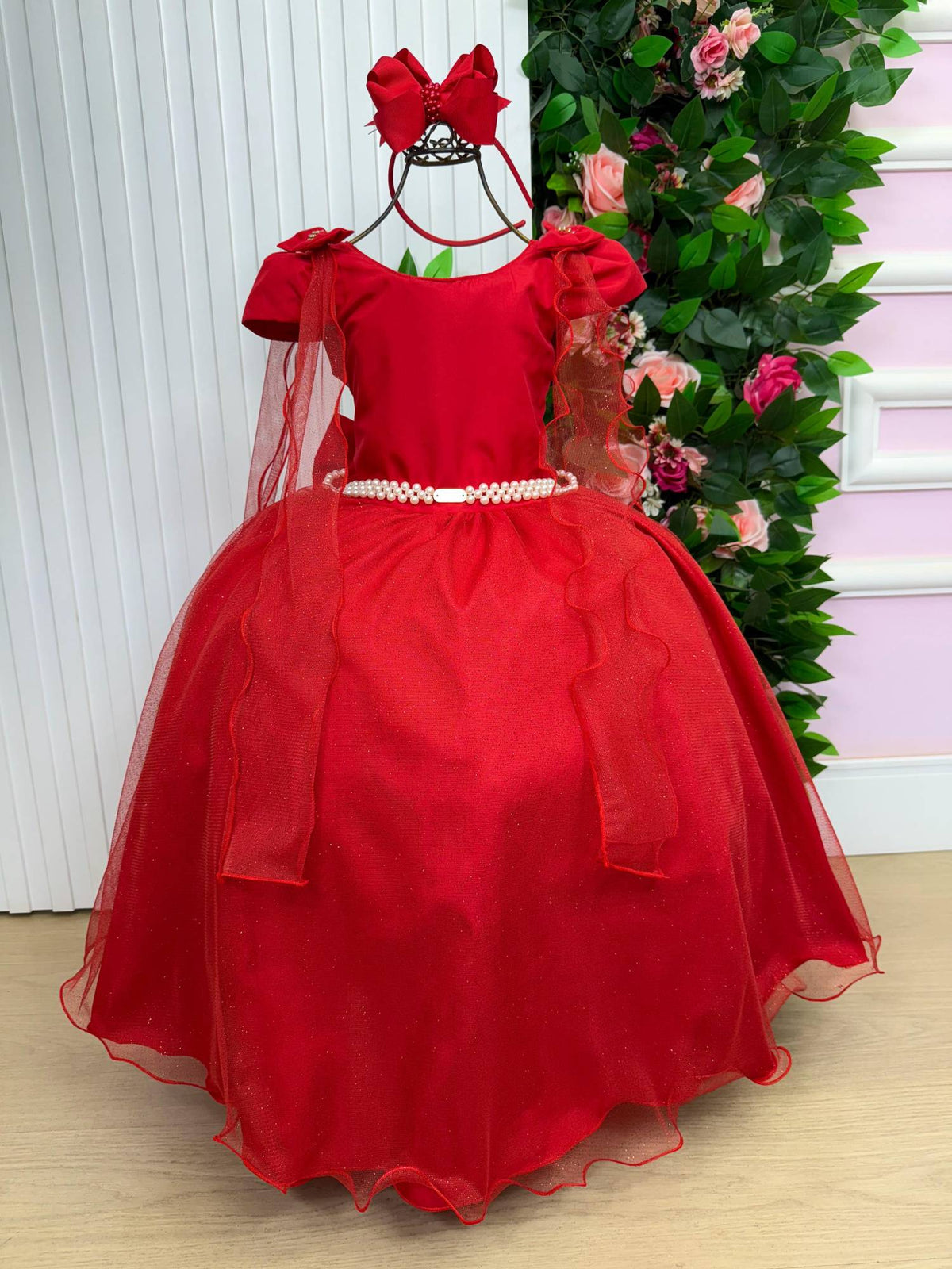 Vestido Banana Club Longo Diamante Vermelho (VESTBNCLBLGDMTVRM)