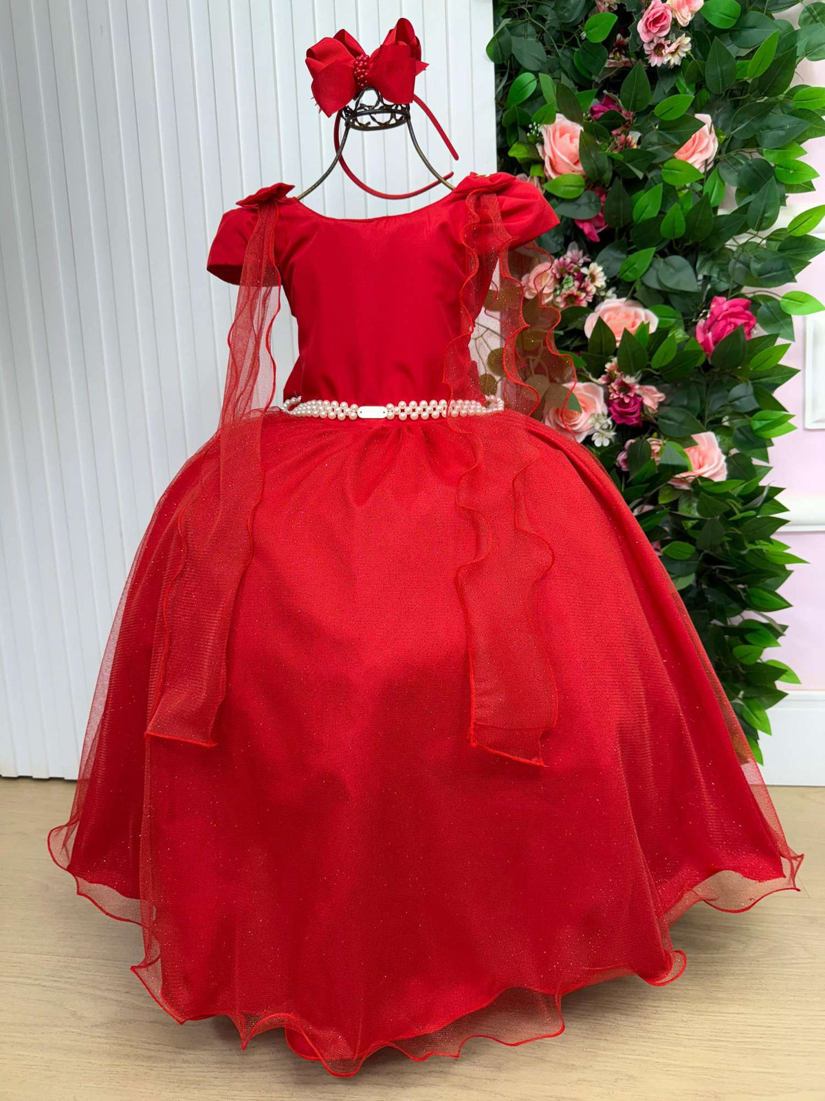 Vestido Banana Club Longo Diamante Vermelho (VESTBNCLBLGDMTVRM)