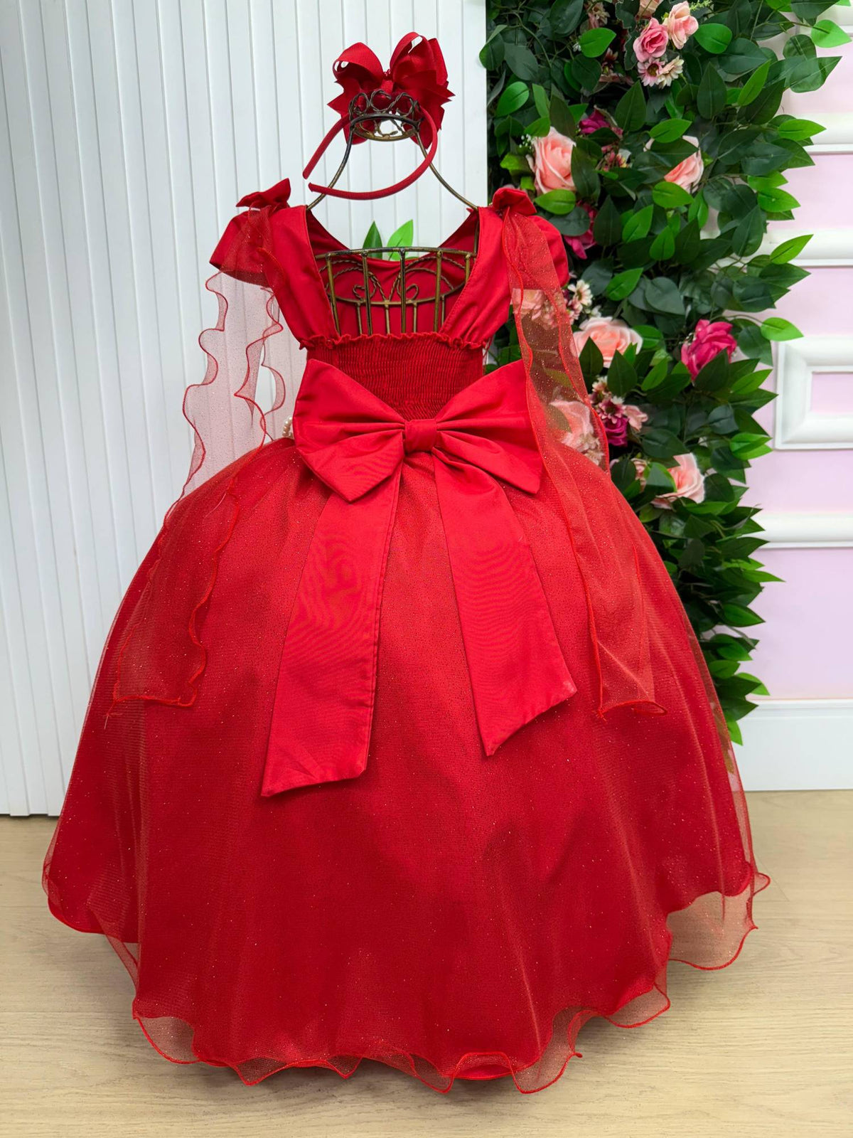Vestido Banana Club Longo Diamante Vermelho (VESTBNCLBLGDMTVRM)