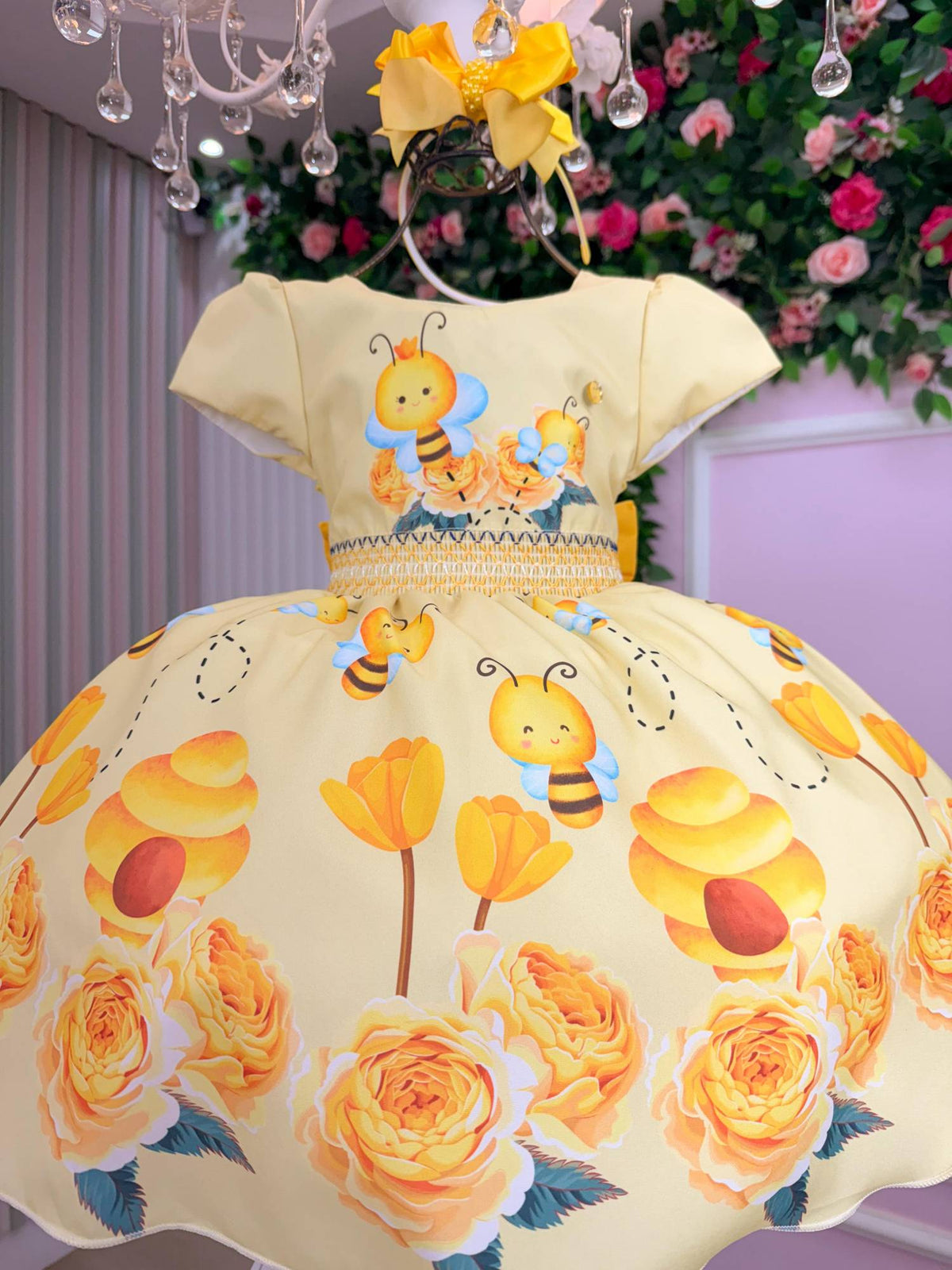 Vestido Temáticos Kids Abelha - Abelhinha (VESTTMTCKDSABLHABLN)