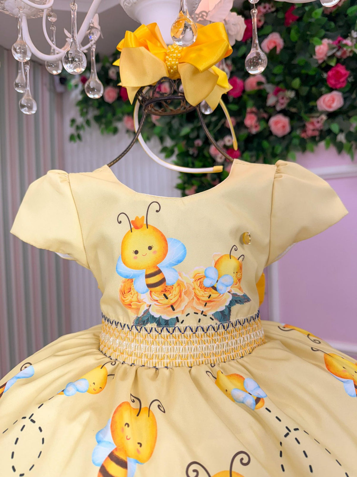 Vestido Temáticos Kids Abelha - Abelhinha (VESTTMTCKDSABLHABLN)