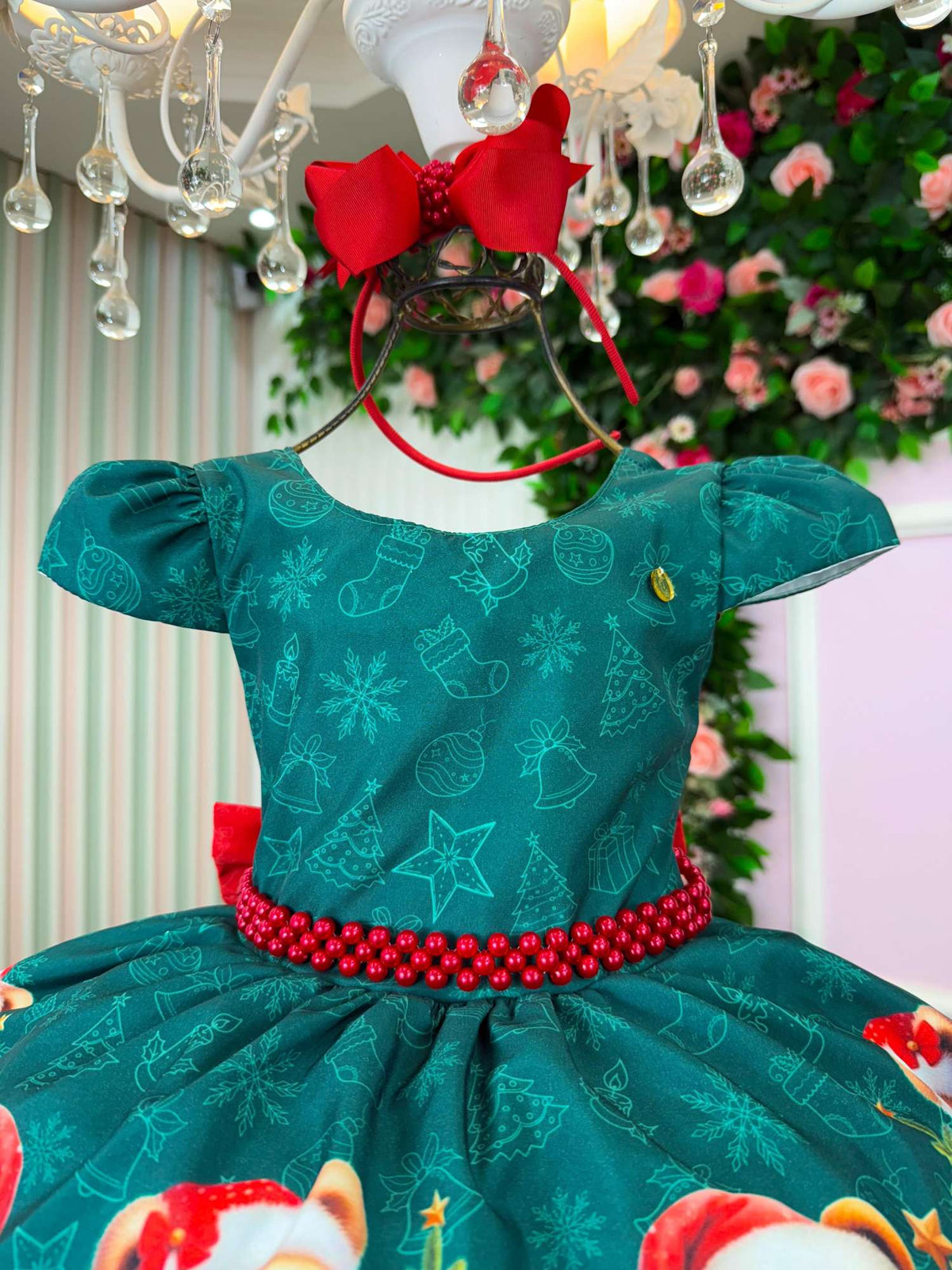 Vestido Banana Club Teddy Natalino Verde (VESTBNNCLURSNT)