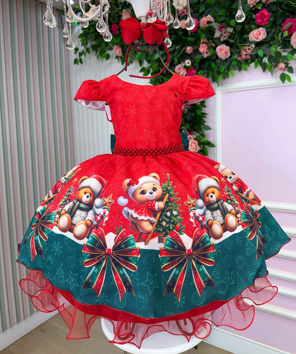 Vestido Banana Club Teddy Natalino Vermelho (VESTBNANCLBNTLNTDDVERM)