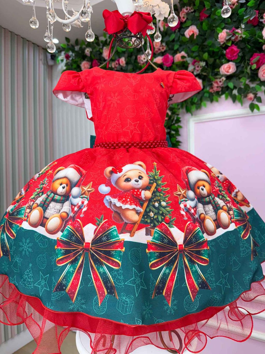 Vestido Banana Club Teddy Natalino Vermelho (VESTBNANCLBNTLNTDDVERM)