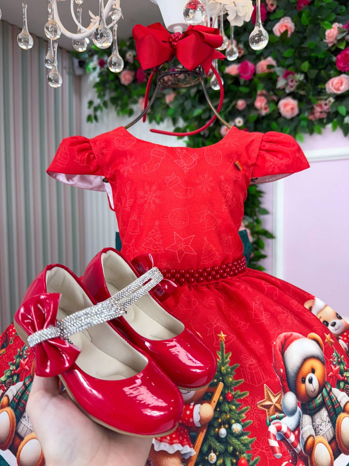 Vestido Banana Club Teddy Natalino Vermelho (VESTBNANCLBNTLNTDDVERM)