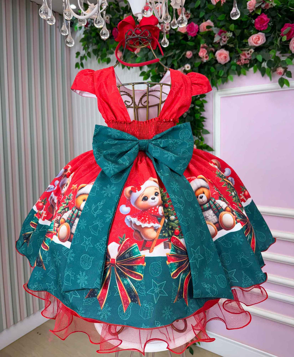 Vestido Banana Club Teddy Natalino Vermelho (VESTBNANCLBNTLNTDDVERM)