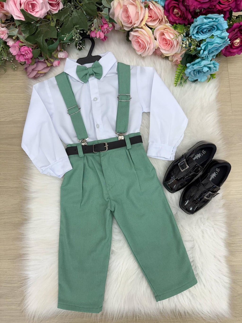 Conjunto Miss Cherry Vitor Suspensorio Verde (CNJTMSSCHRVTSPNVRD)